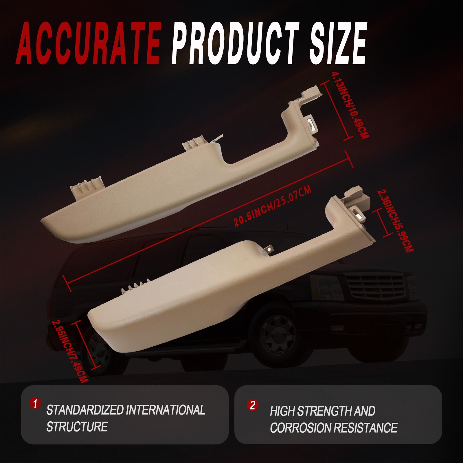 Front Left+Right Door Armrest Handle Fits GMC Yukon Chevy Suburban/Tahoe 1999-06