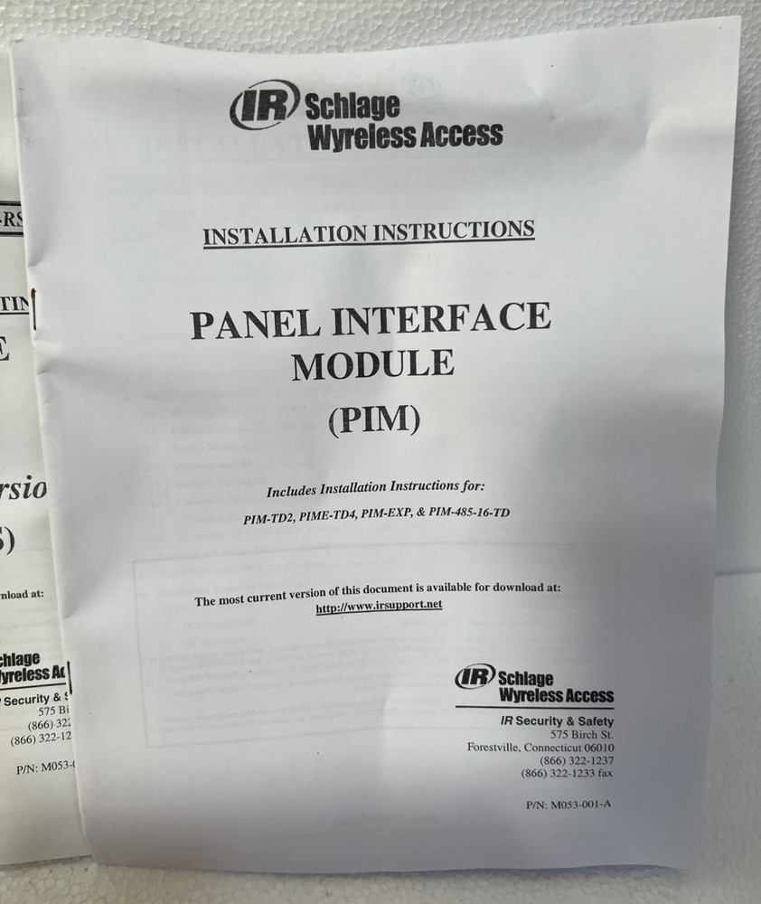 Schlage PIM-OTDx-PIM 4 RECOGNITION 485-RS Panel Interface Module Rare!
