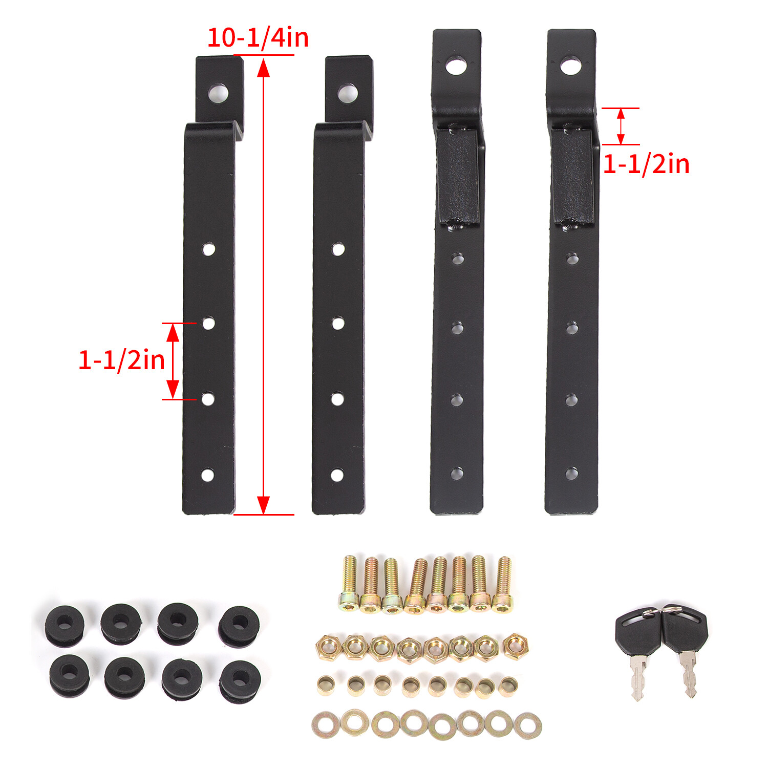 Black Motorcycle Hard Side Saddle Bags w/Hardware For Yamaha V-Star XVS 650 1100