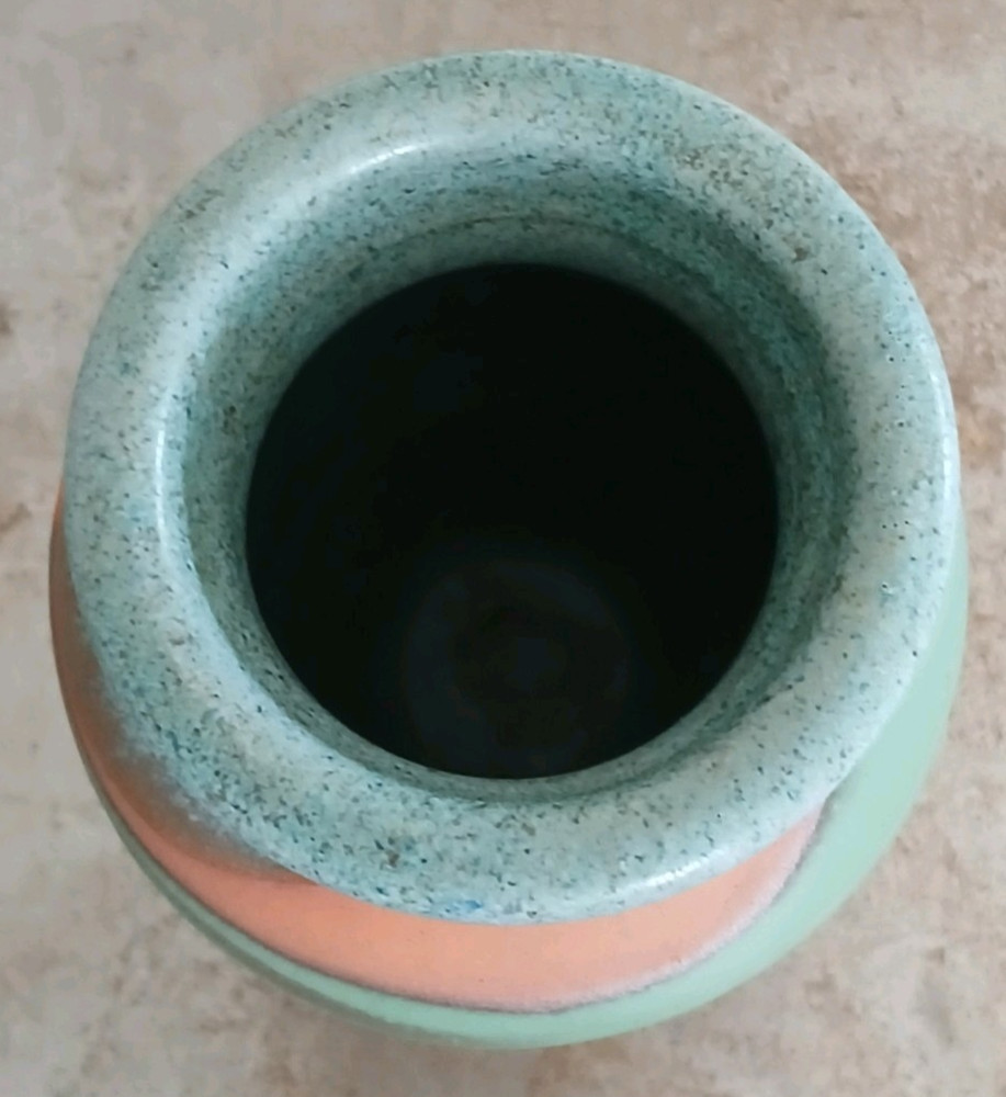 Handmade Southwest Clay Vase 6.76" Tall