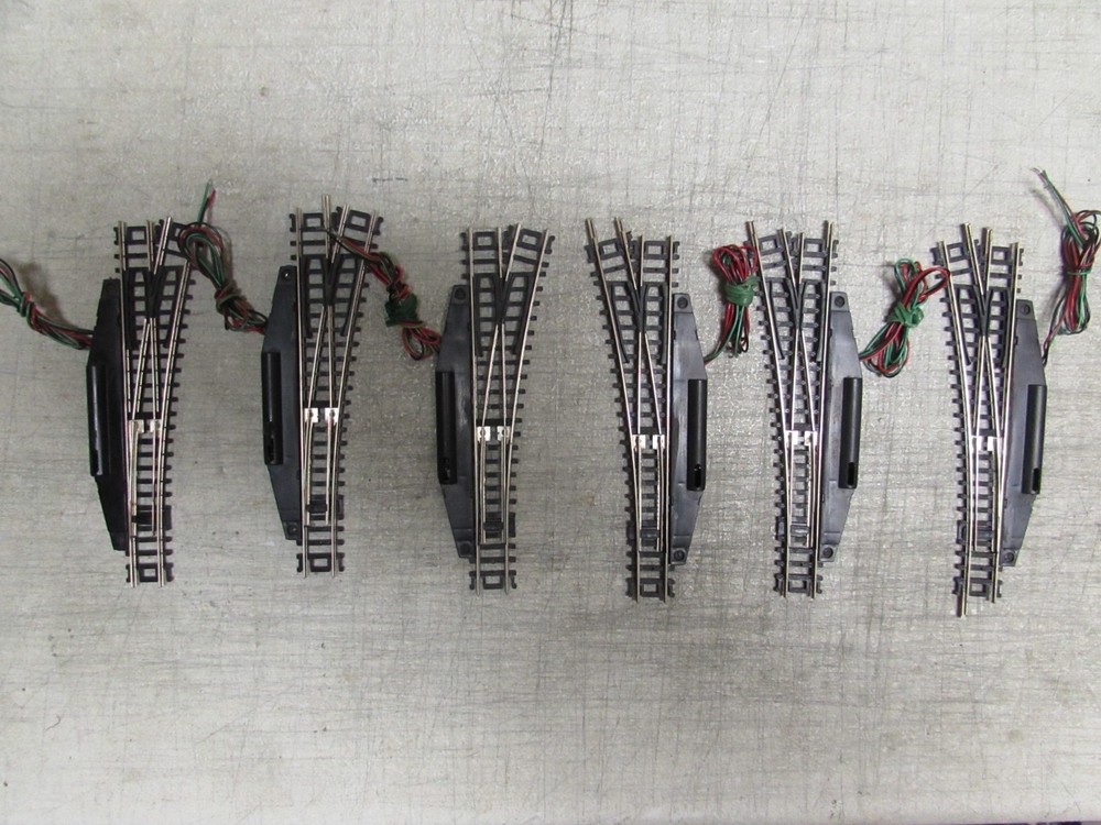 6 ATLAS NICKLE/SILVER SWITCH TURNOUTS CODE 80 N-SCALE (LOT 478)