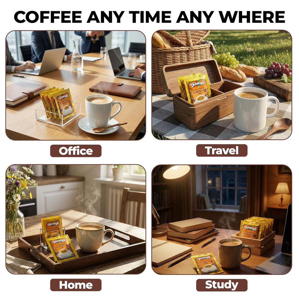 Instant Coffee Packets 3 in 1 Authentic Vietnamese Taste, Balanced Medium Roa...