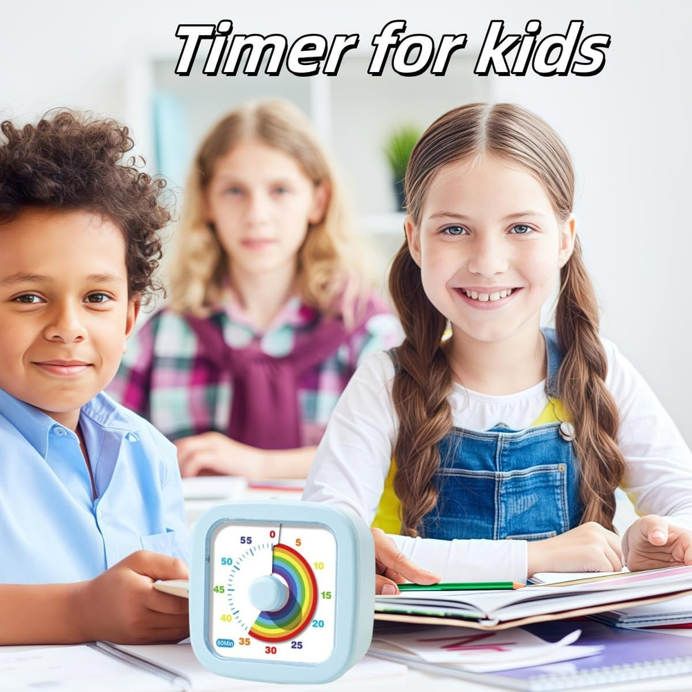 Kids Visual Timer Cute Rainbow - 60 Minute Countdown Timer Time Management for K