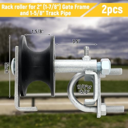 2 Pcs Chain Link Nylon Rolling Gate Track Wheel Rollers, Sliding Gate Rollers