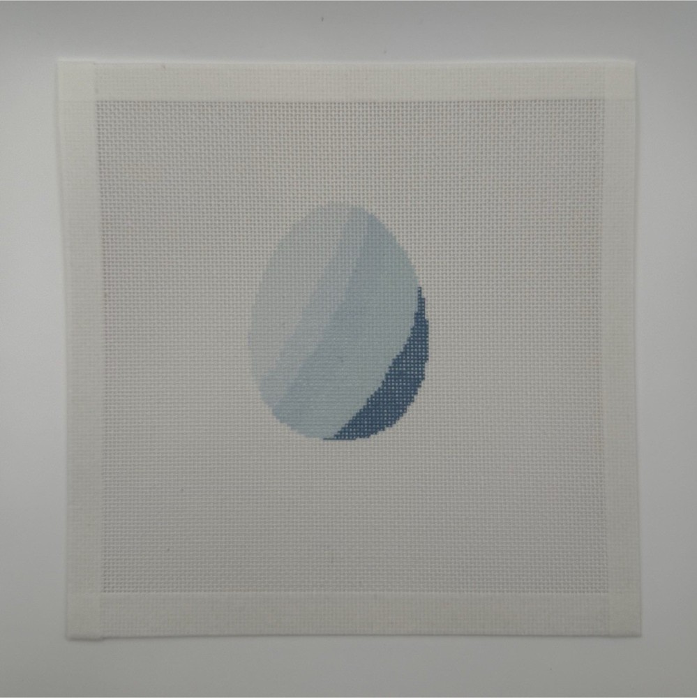 Blue Easter Egg Needlepoint Canvas