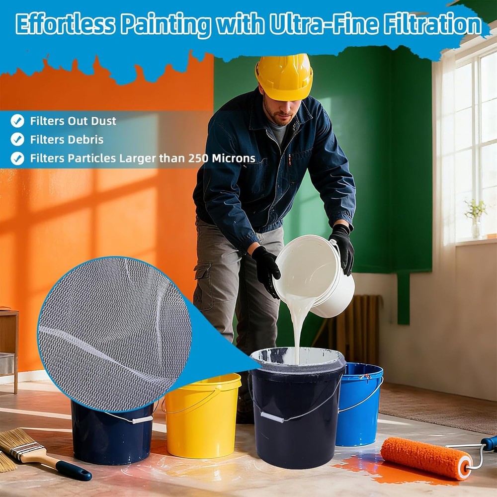 10 Pcs 5 Gallon Nylon Paint Strainer Filter Bags