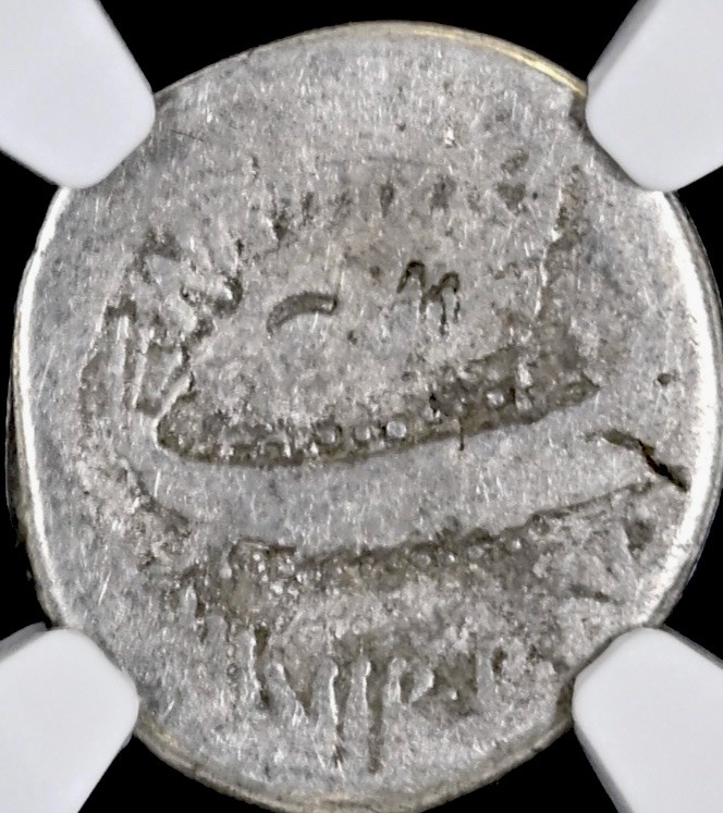 Marc Antony Silver Denarius 30BC Roman Imperatorial NGC Graded Legionary Genuine