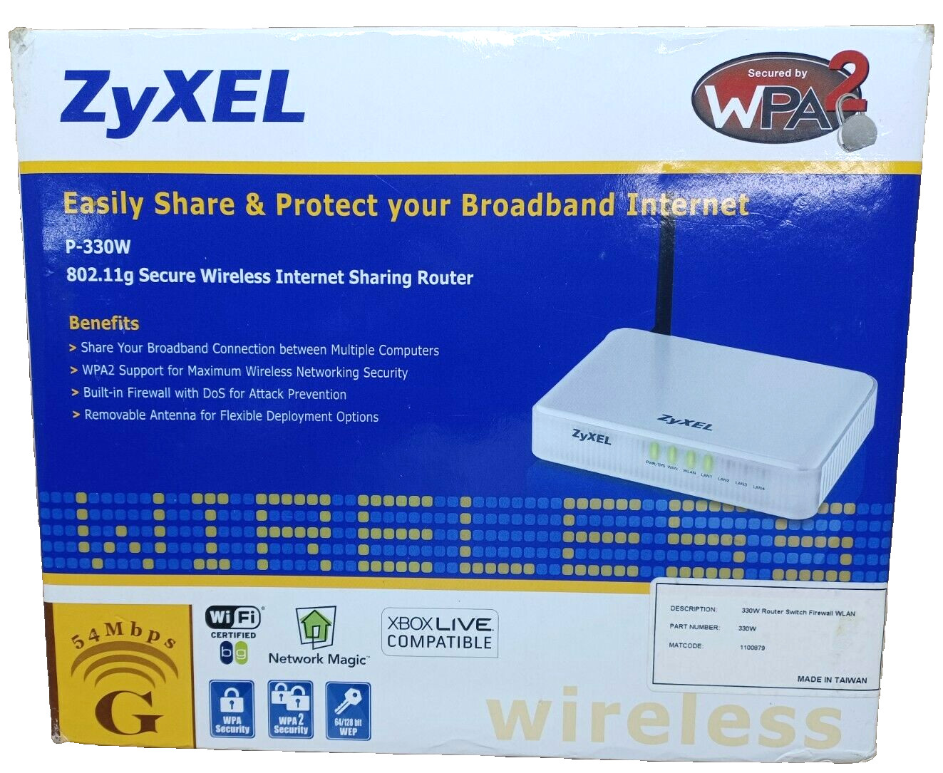 Router P330W NEW Zyxel Internet Sharing