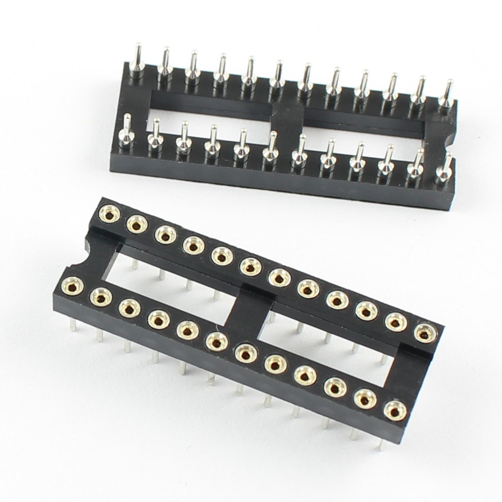 20Pcs New 24 Pin Round DIP IC Socket Adapter Narrow