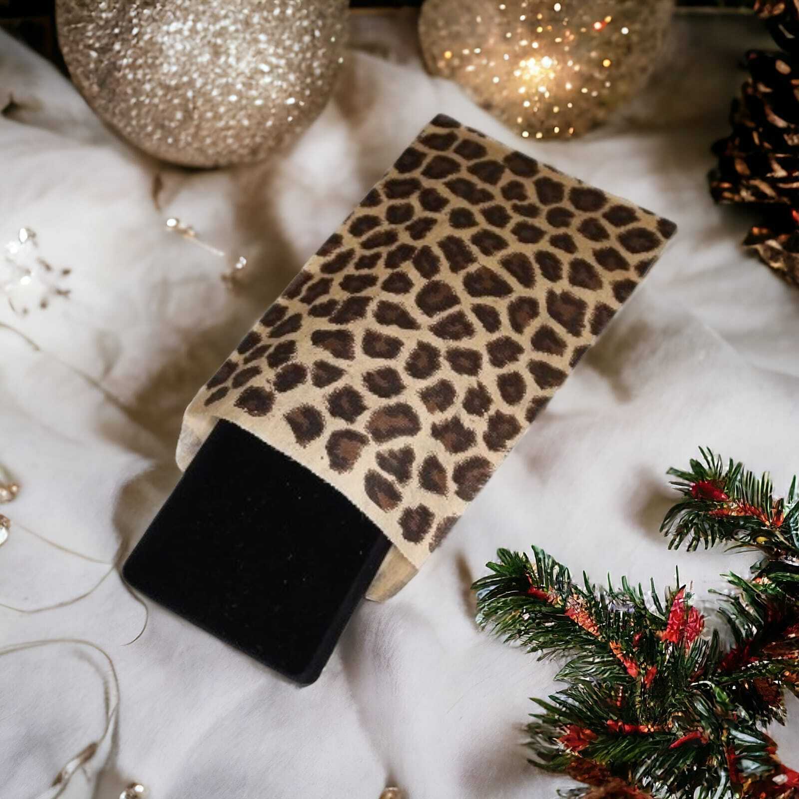 Leopard Print Flat Paper Bags Cheetah Gift Wedding Candy Party Jewelry 100 Pcs