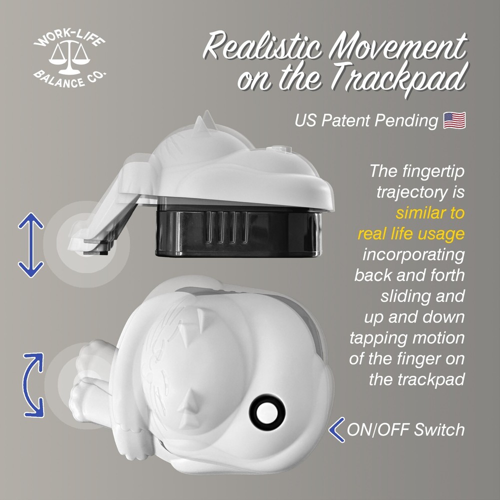 Laptop Touchpad Jiggler - Doesn't Require Mouse – AA Battery Powered - Cat/Dog