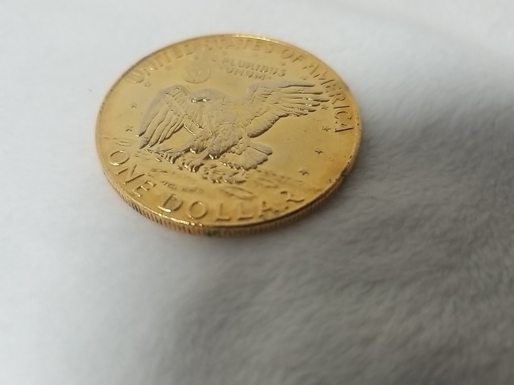 1974-D $1 Eisenhower Ike Dollar - Gold Plated