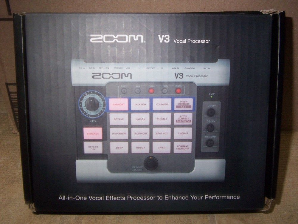 NEW Zoom V3 Vocal Processor USB Audio Interface 16 Voice Effect 3-Part Harmonies