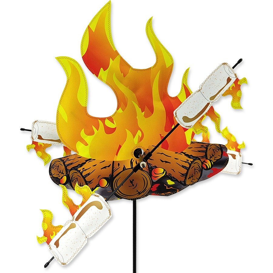 Campfire Marshmallows Whirligig Wind Spinner 16.5"