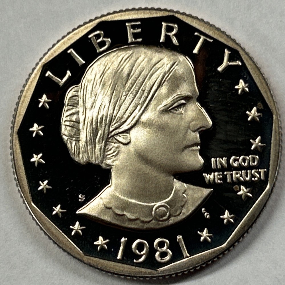 1981 S PROOF SUSAN B ANTHONY DOLLAR FROM PROOF SET