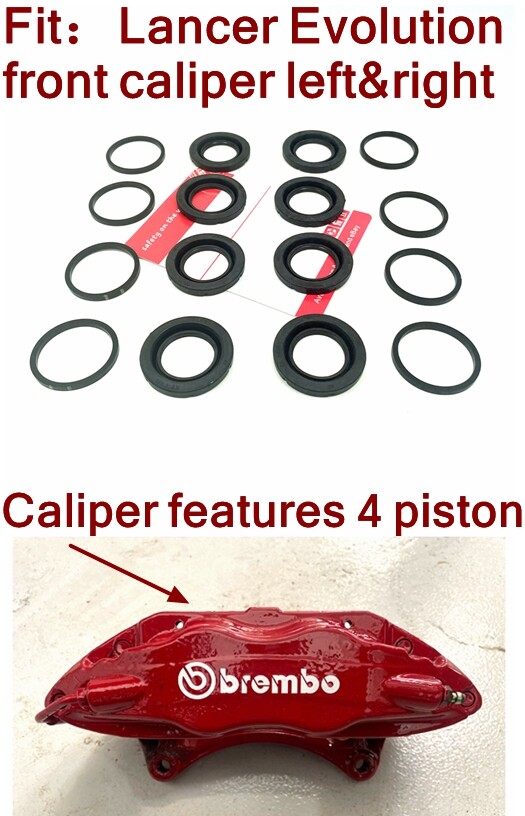 BA069 for EVO Lancer Evolution 2003-2015 Front Brake Caliper Repair Kit 4 pot
