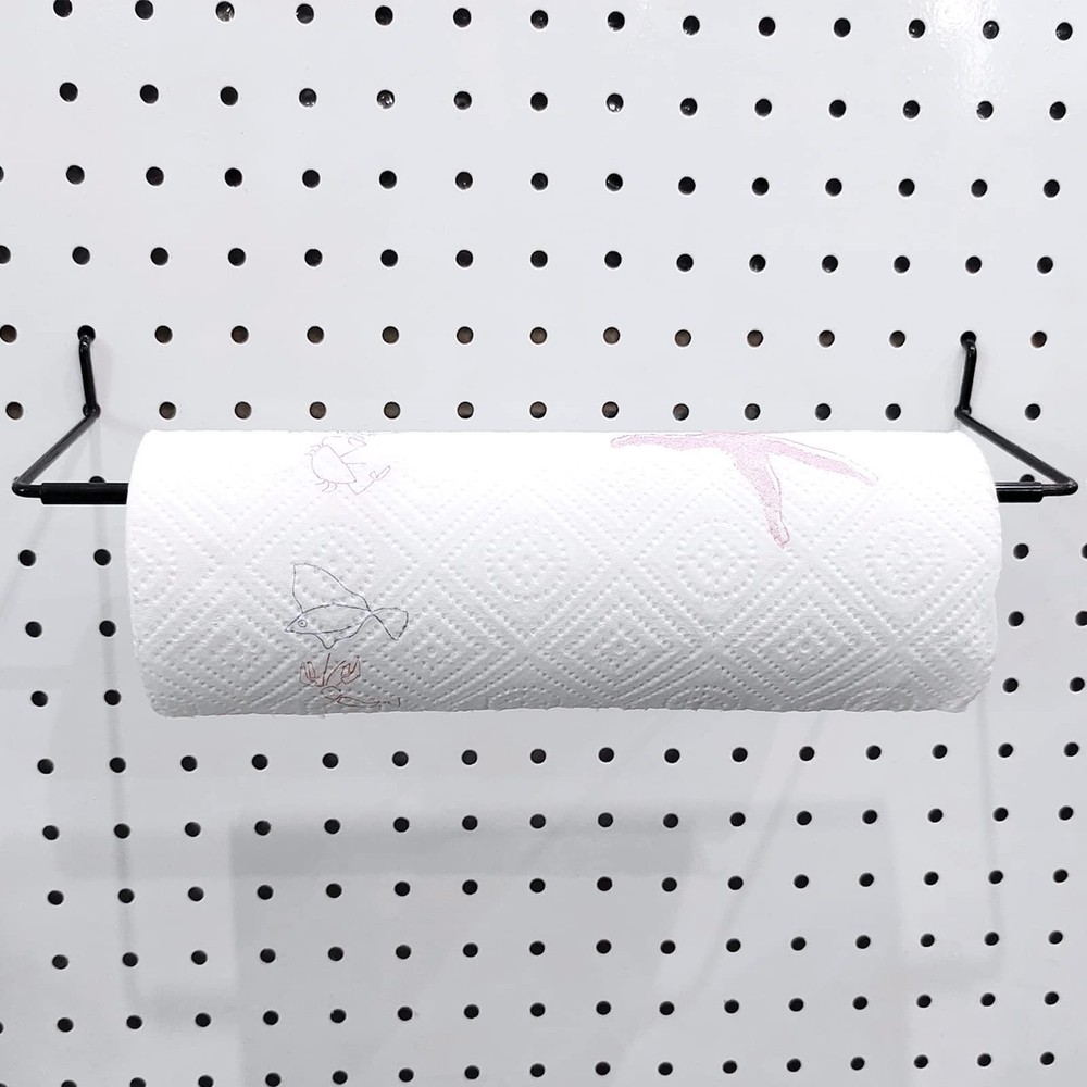 5 Pack Extendable Pegboard Paper Towel Holder,Pegboard Hook for Workshop,Gara...