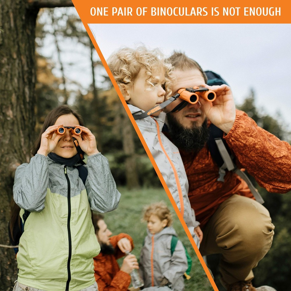 BeBison Binoculars for Kids - 8x21 High Resolution Real Optics - Compact Fold...