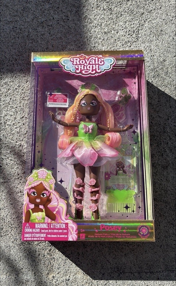 Unopened Royale High Posey the Nature Fairy Wings Doll W/ Digital Virtual Code