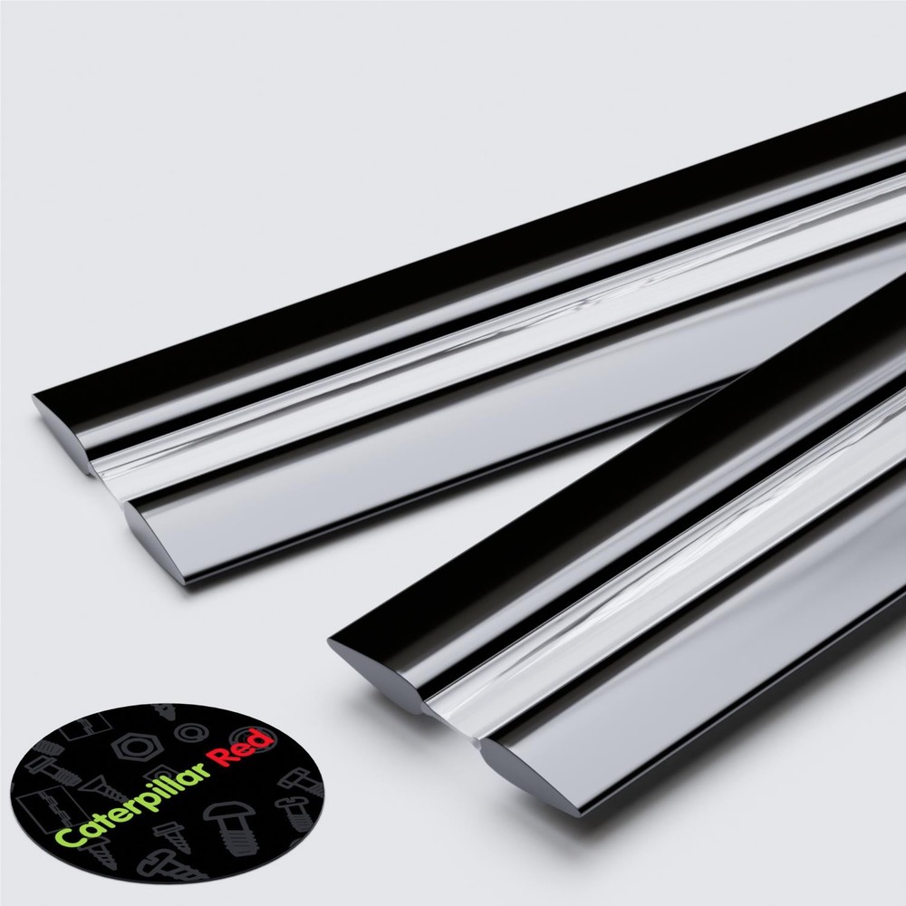 2x 950mm (37 in) Black low profile flex hinges flexible