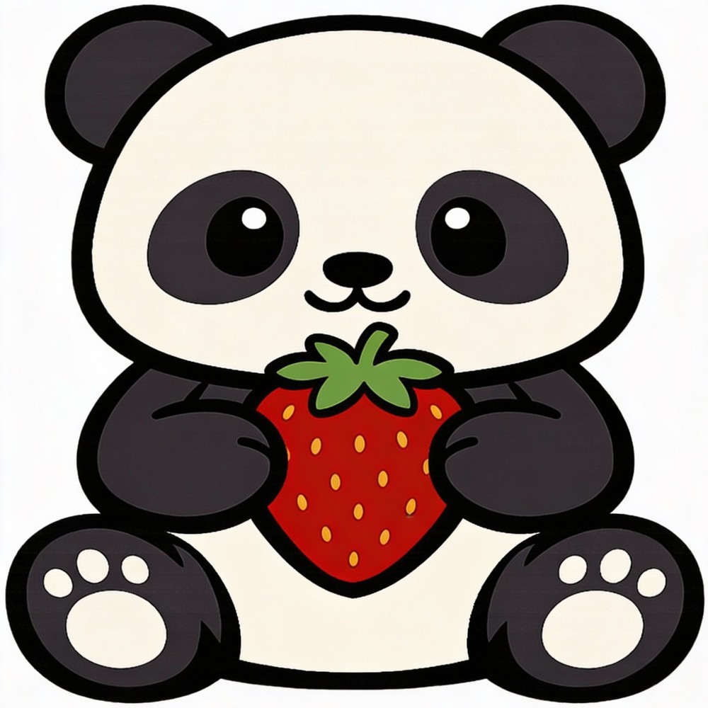 30 Custom Strawberry Panda Personalized Address Labels