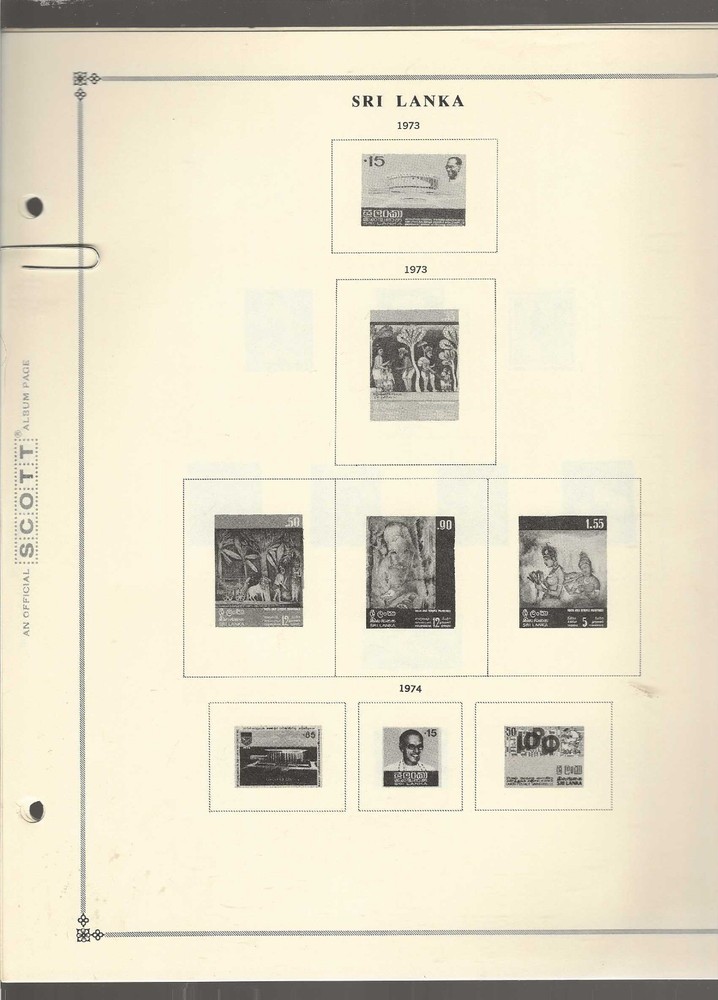 Scott International pages for SRI LANKA...1973/83...11 Pages