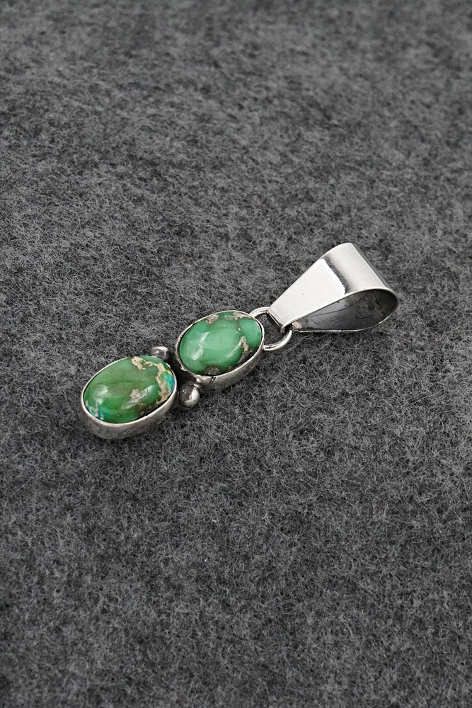 Turquoise & Sterling Silver Pendant - Eugene Gruber