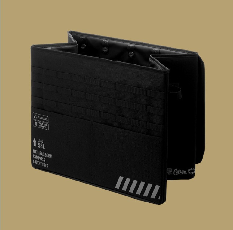 Cargo Container / Twin Trash Box / Foldable / Camping / Black / Express