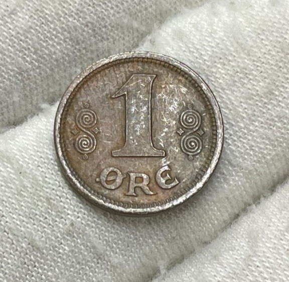 1913 Denmark One Ore Coin
