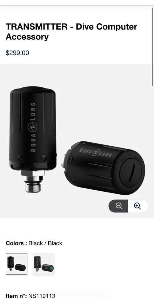 Aqualung I470TC Dive Computer with Transmitter Black