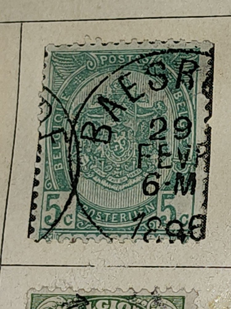 Foreign Belgium 5c Stamp Used - #H61