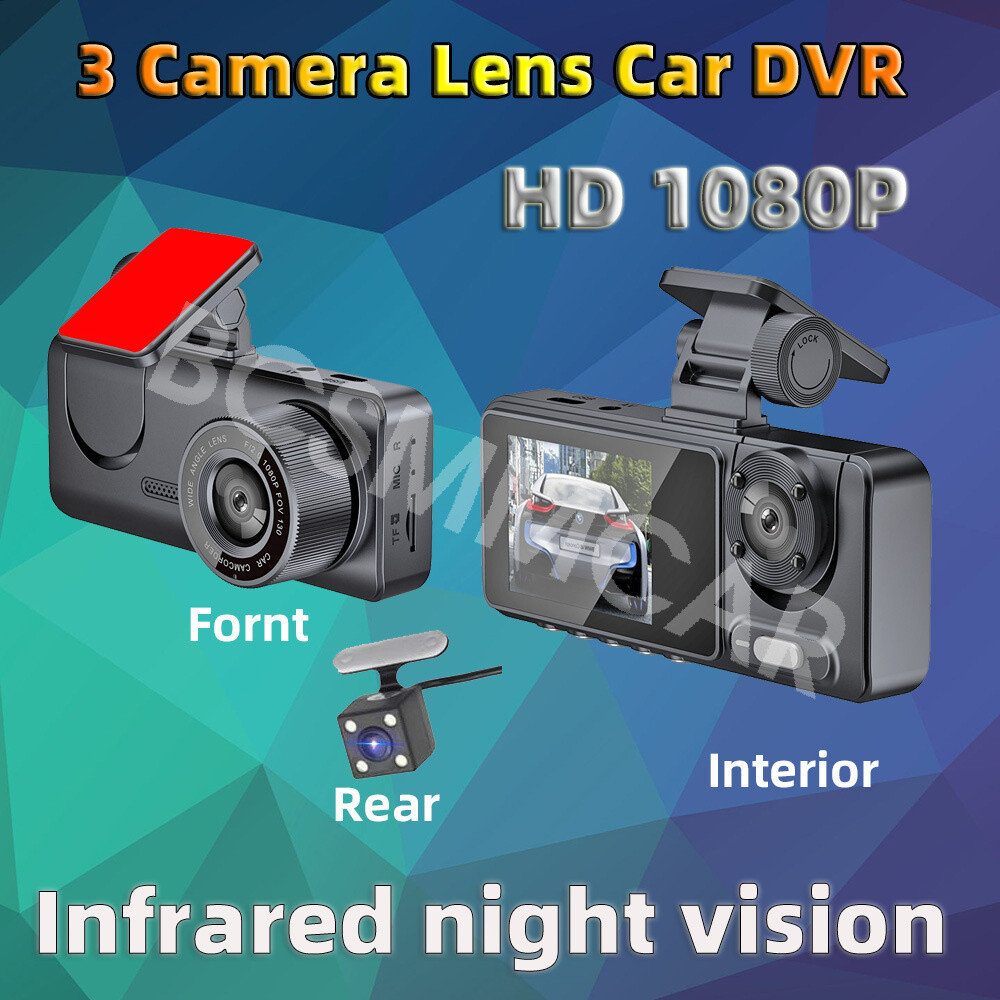 2in 1080P Dash Cam Car WIFI DVR Front Rear Inside Camera Night Vision G-sensor