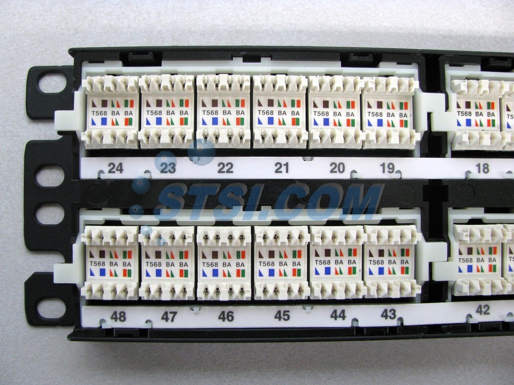 Panduit NK5EPPG48Y NetKey 48-Port Cat5e Punchdown Patch Panel ~STSI