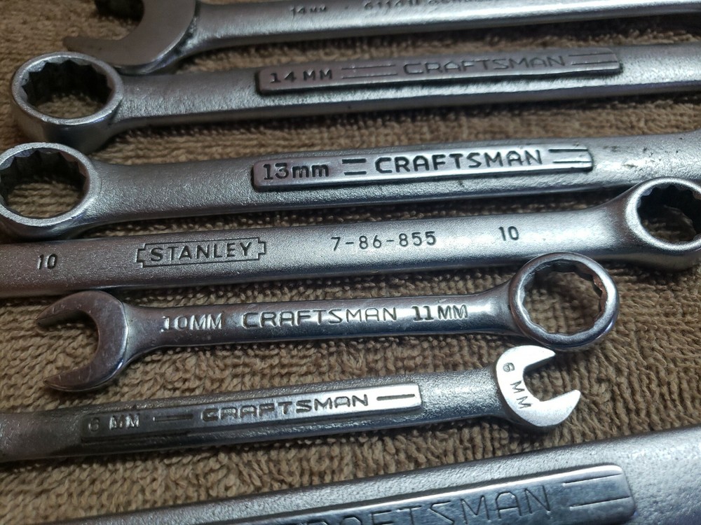 14 Craftsman-Proto,Snap-on & Misc Wrenches Different sizes opened end & combina