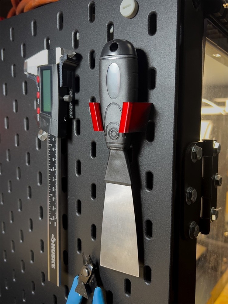 Skadis Scraper Holder - IKEA Pegboard Wall Organizer for Tools and Workshop Stor