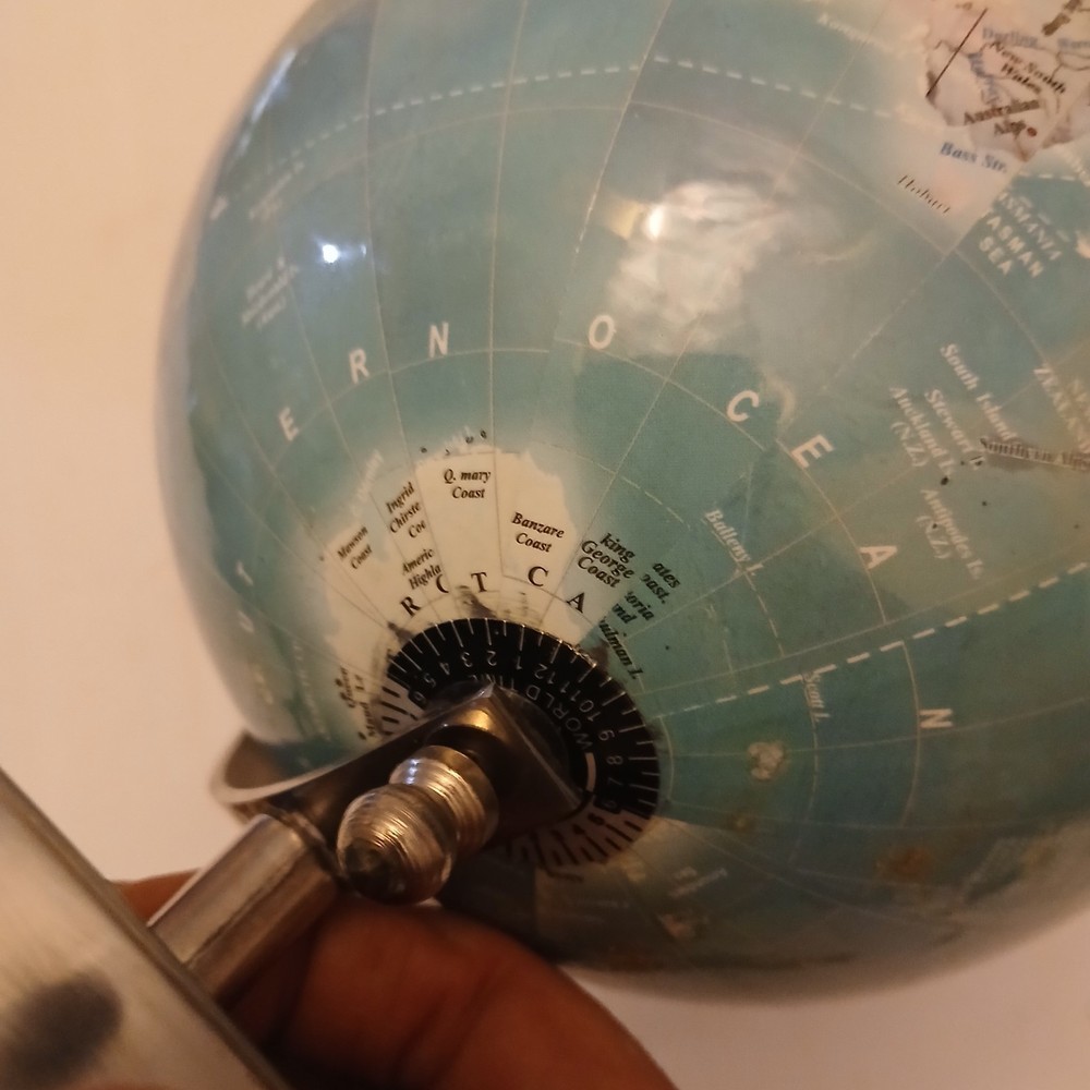 world map 6" globe Vintage desktop table decorative globe earth on base
