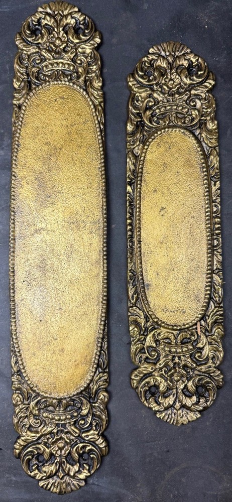 Lockwood Alexandria Pattern Cast Brass Push Plates