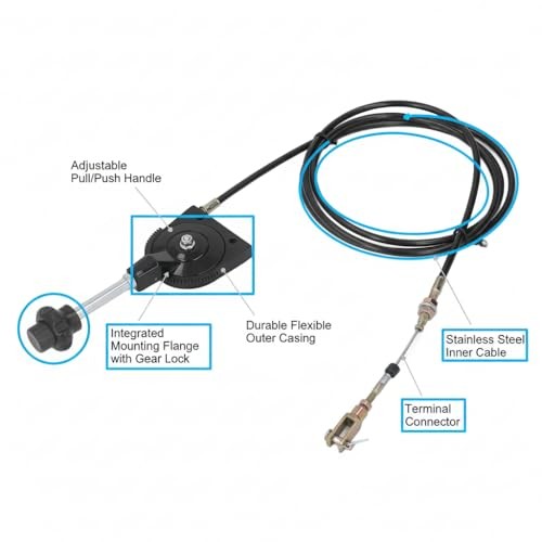 Excavator Throttle Control Cable Throttle Motor Cable Replacement 2.5 Meter
