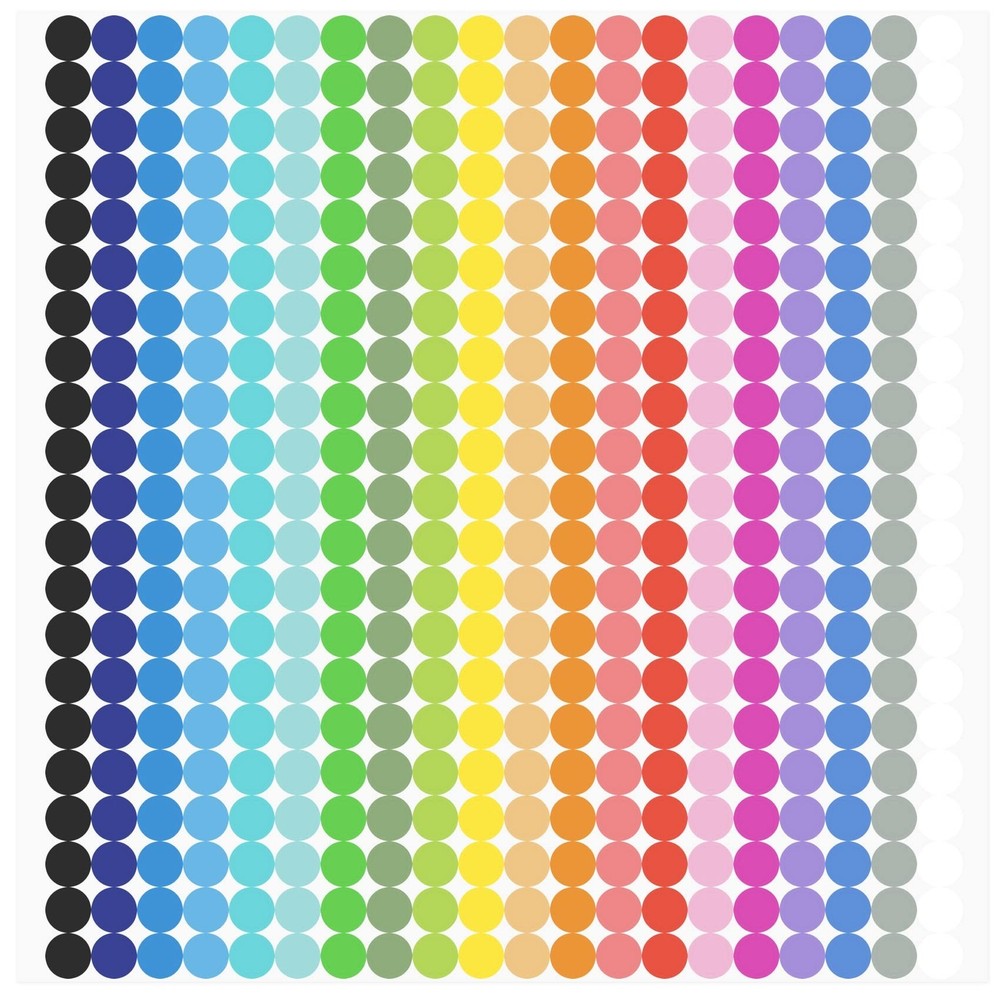 6720 PCS Small Dot Stickers Round Color Coding Labels Circle Dot Stickers Lab...