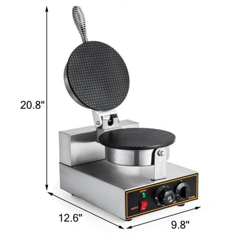110V Ice Cream Cone Maker Machine Non-stick Egg Roll Maker Waffle Cone Baker