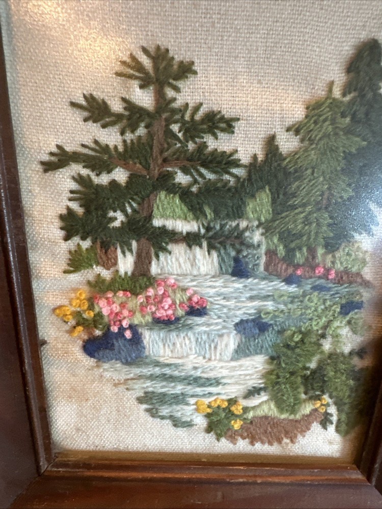 Stitcher Waterfall Evergreens Frame