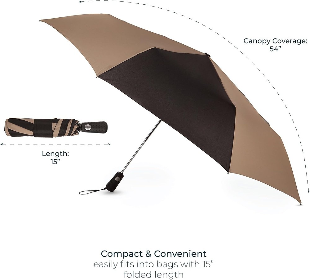 Large Compact Windproof Golf Umbrella for Rain Oversized Auto Open Close