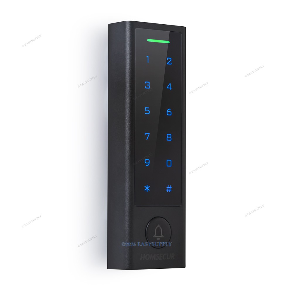 HOMSECUR Access Control System Kit With Power Doorbell Exit Button Strike Lock