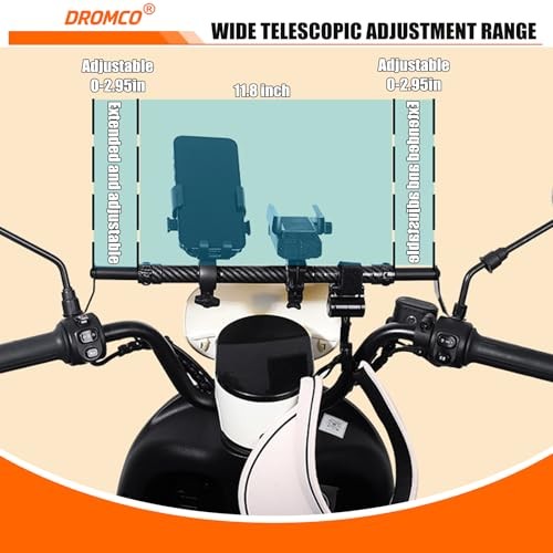 Motorcycle Handlebar Extender Extensions, 11.8"- 17.7" Adjustable