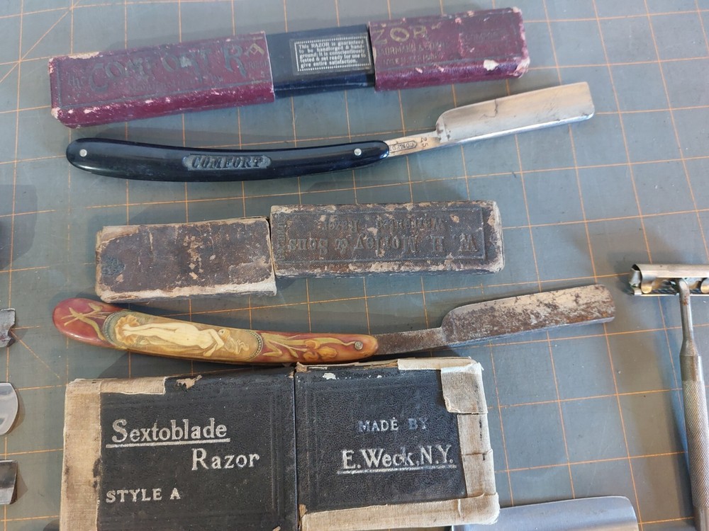 Vintage straight razors lot