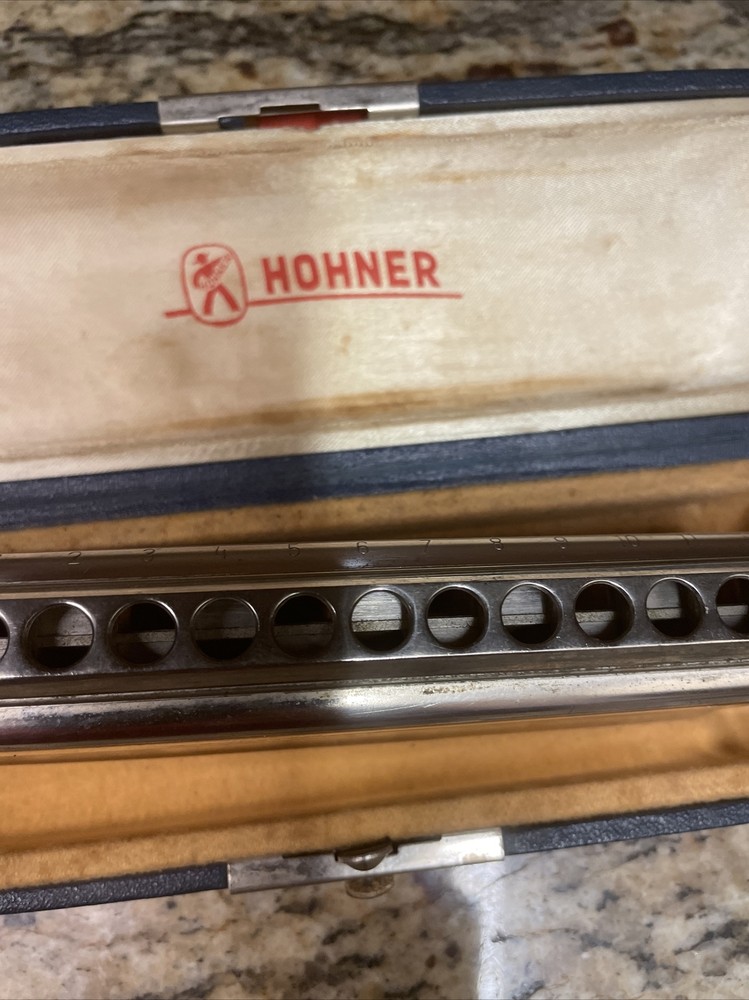 M Hohner Professional 64Chromonica 4 Chromatic Octaves Harmonica In Case