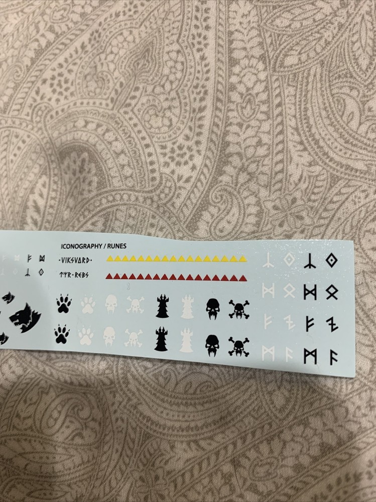 space wolves transfer sheet - chapter markings iconography + runes