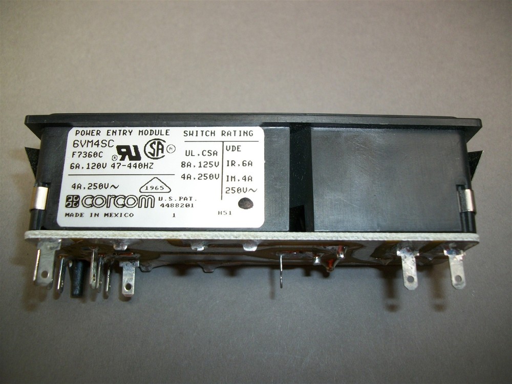 Corcom 6VM4SC AC Power Entry Module 6 AMP 120 VOLT - NEW
