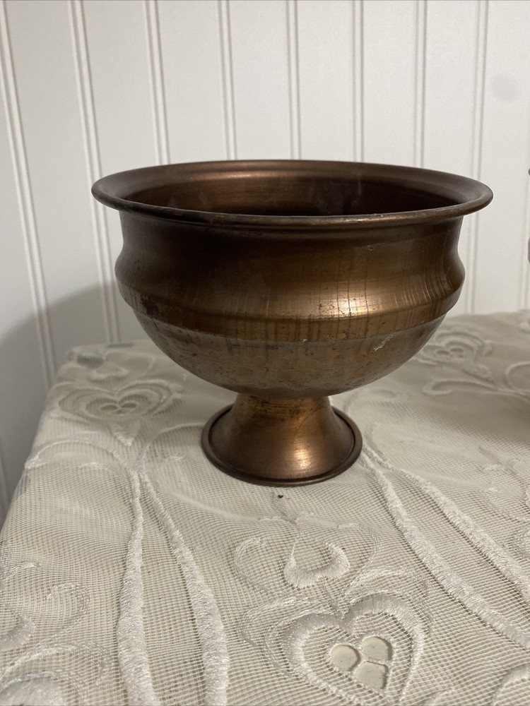Hammered Copper Planters X2,