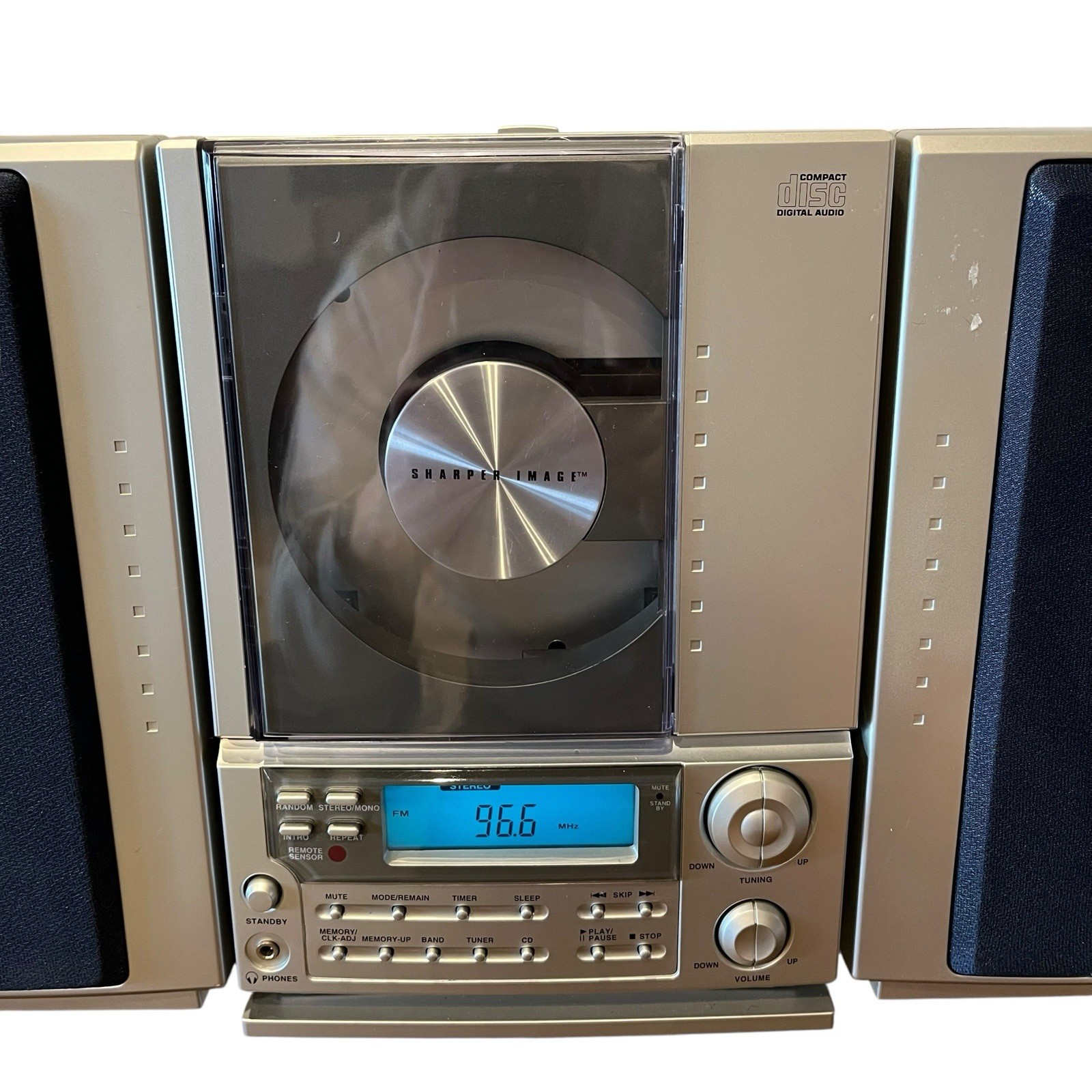 Sharper Image SO226 Vertical CD Player AM/FM Radio Vintage 1990s No Remote